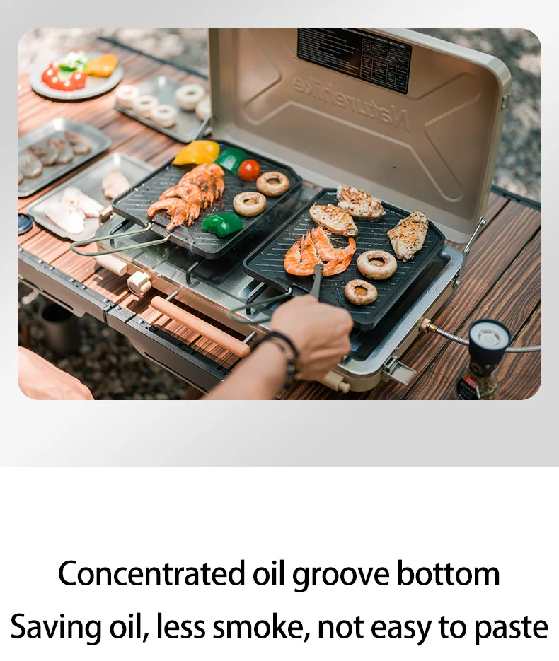 Naturehike Camping Cooking Pan Non Stick Folding Picnic Frying Pan Portable Easy Clean Grill Hiking Bbq Dinner Frying Plate
