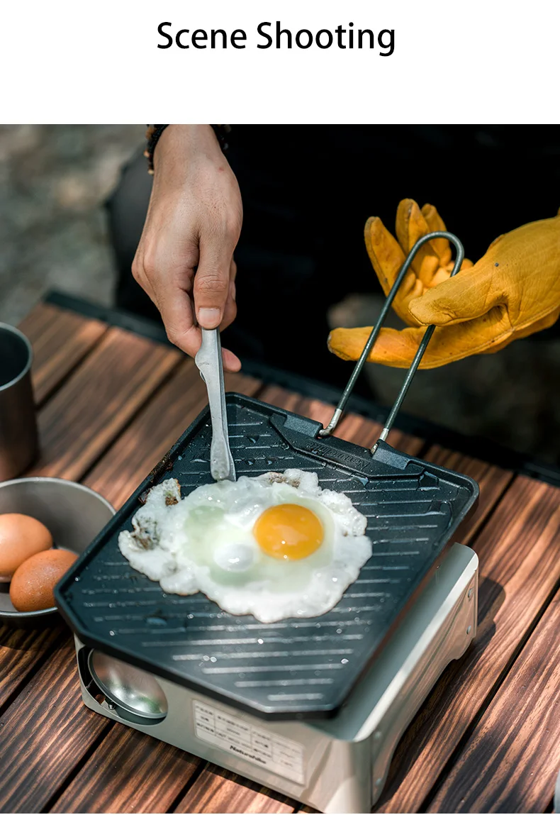 Naturehike Camping Cooking Pan Non Stick Folding Picnic Frying Pan Portable Easy Clean Grill Hiking Bbq Dinner Frying Plate