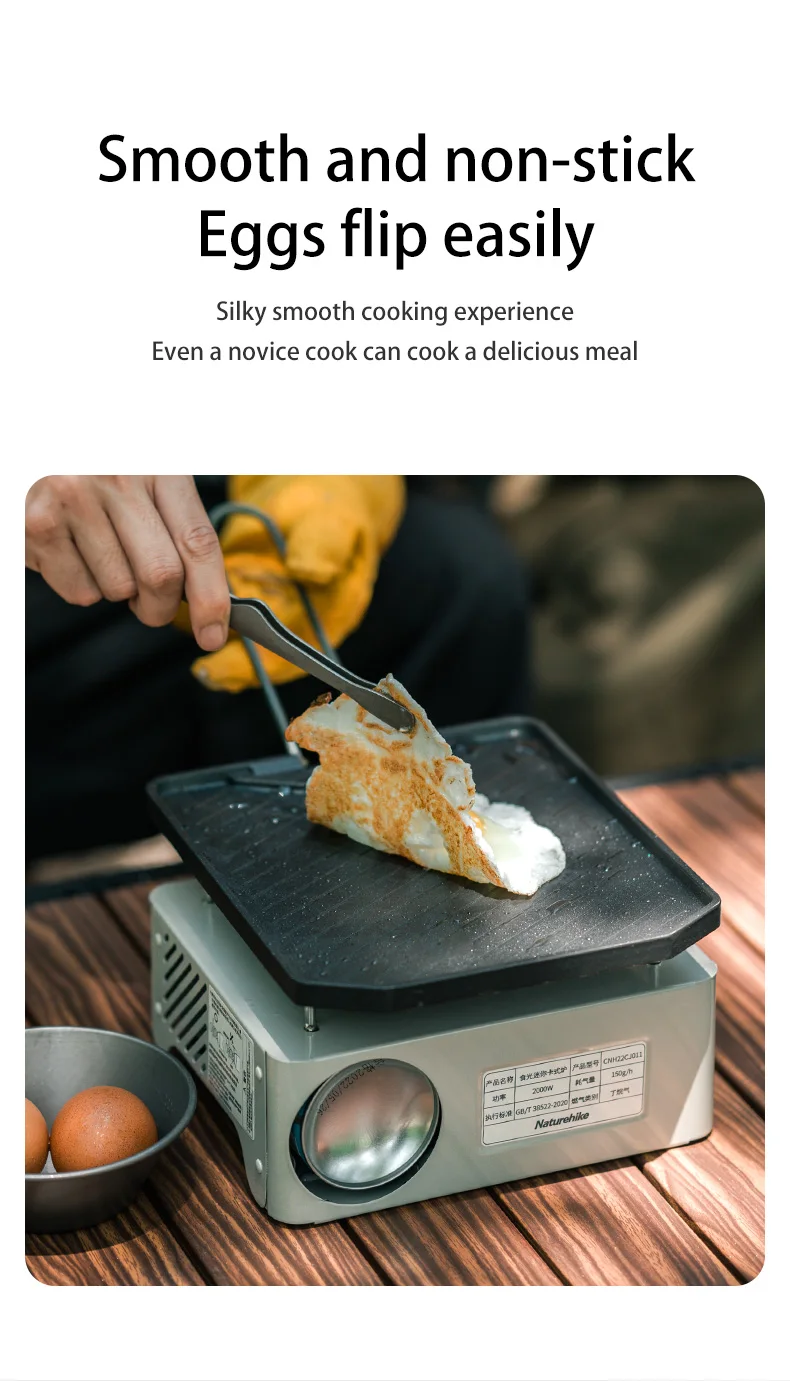 Naturehike Camping Cooking Pan Non Stick Folding Picnic Frying Pan Portable Easy Clean Grill Hiking Bbq Dinner Frying Plate