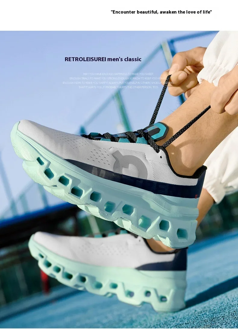 Full Palm Carbon Plate Running Youth Shock-absorbing Outdoor Mountaineering Sneakers Thick Soles Increase Mesh Racing Shoes For