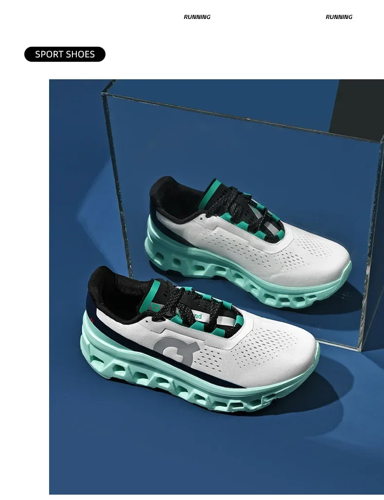 Full Palm Carbon Plate Running Youth Shock-absorbing Outdoor Mountaineering Sneakers Thick Soles Increase Mesh Racing Shoes For