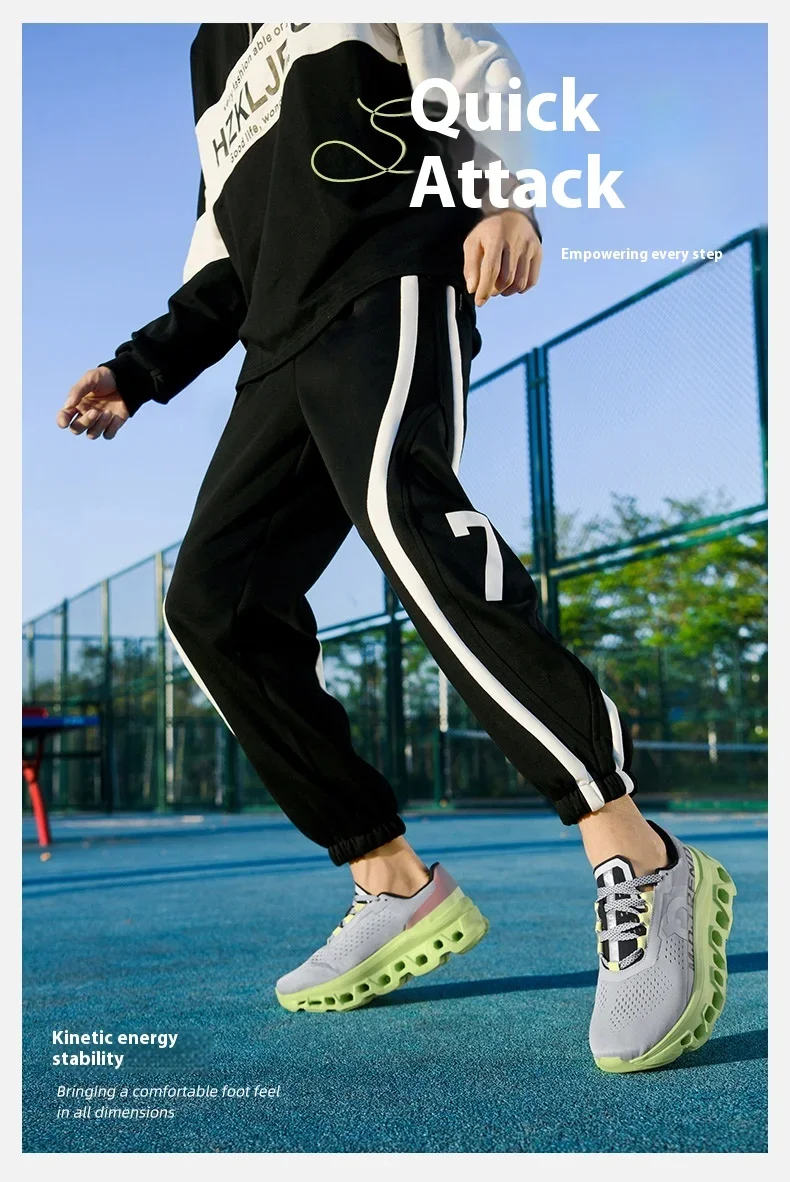Full Palm Carbon Plate Running Youth Shock-absorbing Outdoor Mountaineering Sneakers Thick Soles Increase Mesh Racing Shoes For