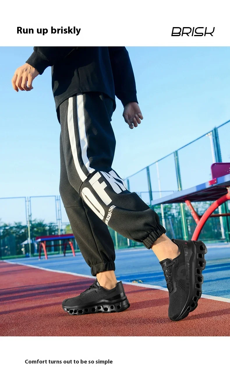 Full Palm Carbon Plate Running Youth Shock-absorbing Outdoor Mountaineering Sneakers Thick Soles Increase Mesh Racing Shoes For