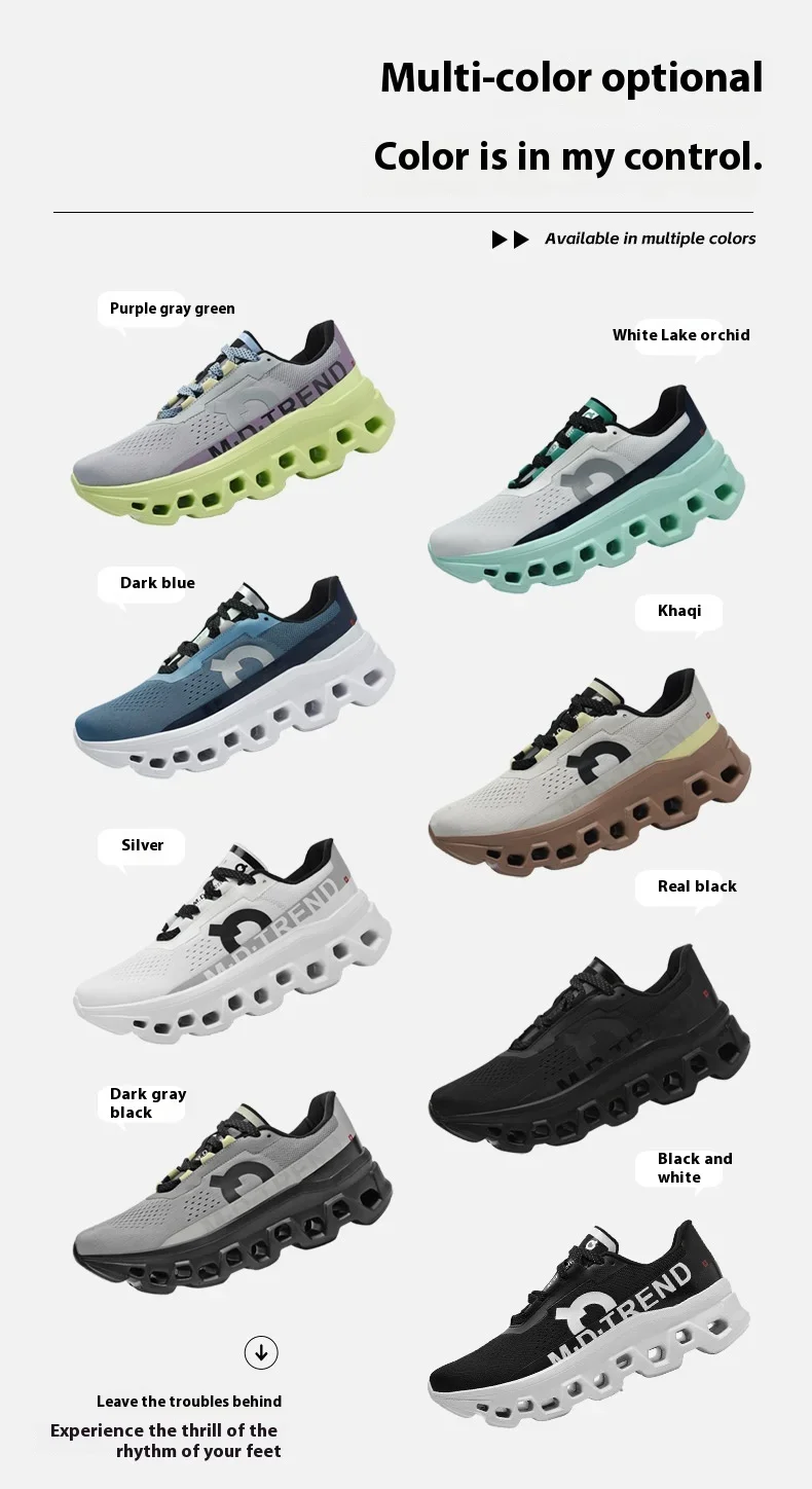 Full Palm Carbon Plate Running Youth Shock-absorbing Outdoor Mountaineering Sneakers Thick Soles Increase Mesh Racing Shoes For