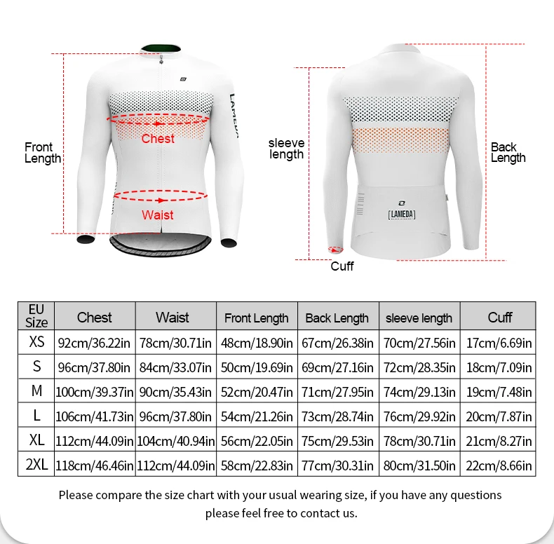 Lameda Pro Bicycle Cycling Jersey Mountain Bike Jersey Breathable Long Sleeve Bicycle Cycling Jersey Men's Sportswear Women