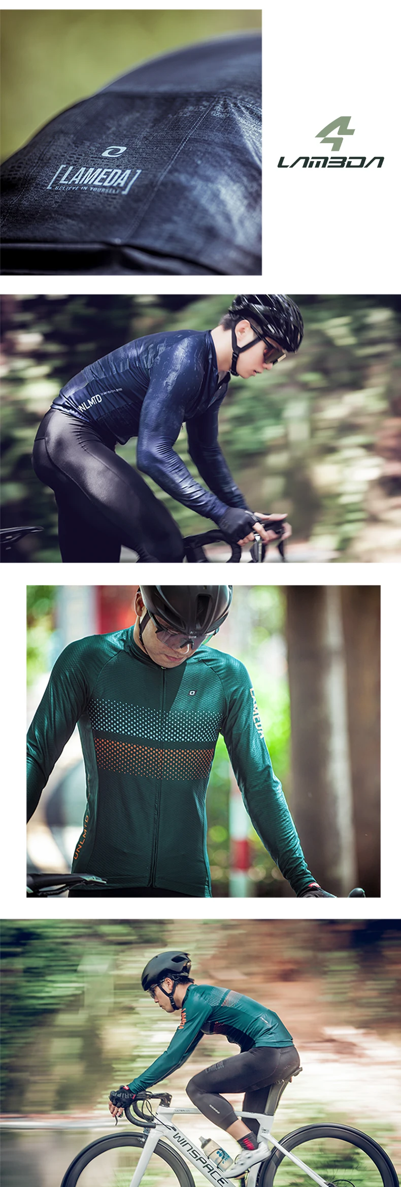 Lameda Pro Bicycle Cycling Jersey Mountain Bike Jersey Breathable Long Sleeve Bicycle Cycling Jersey Men's Sportswear Women