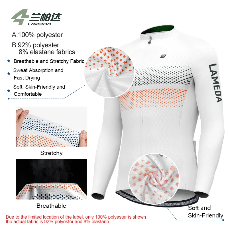 Lameda Pro Bicycle Cycling Jersey Mountain Bike Jersey Breathable Long Sleeve Bicycle Cycling Jersey Men's Sportswear Women