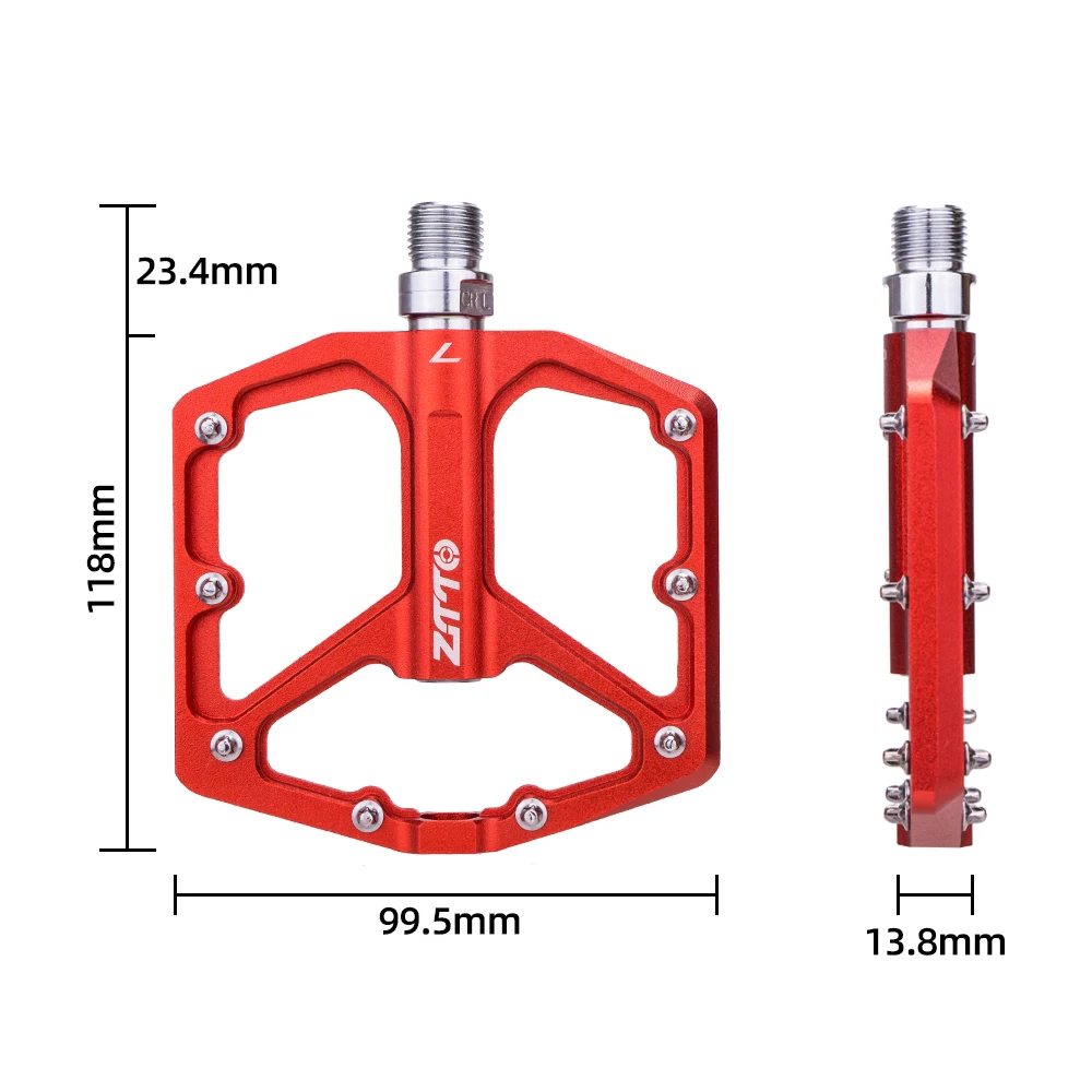 ZTTO MTB Ultralight Flat Pedal CNC Aluminum Alloy AM Enduro Bike Smooth Bearings 9/16 Thread  For Gravel Mountain Bike JT07