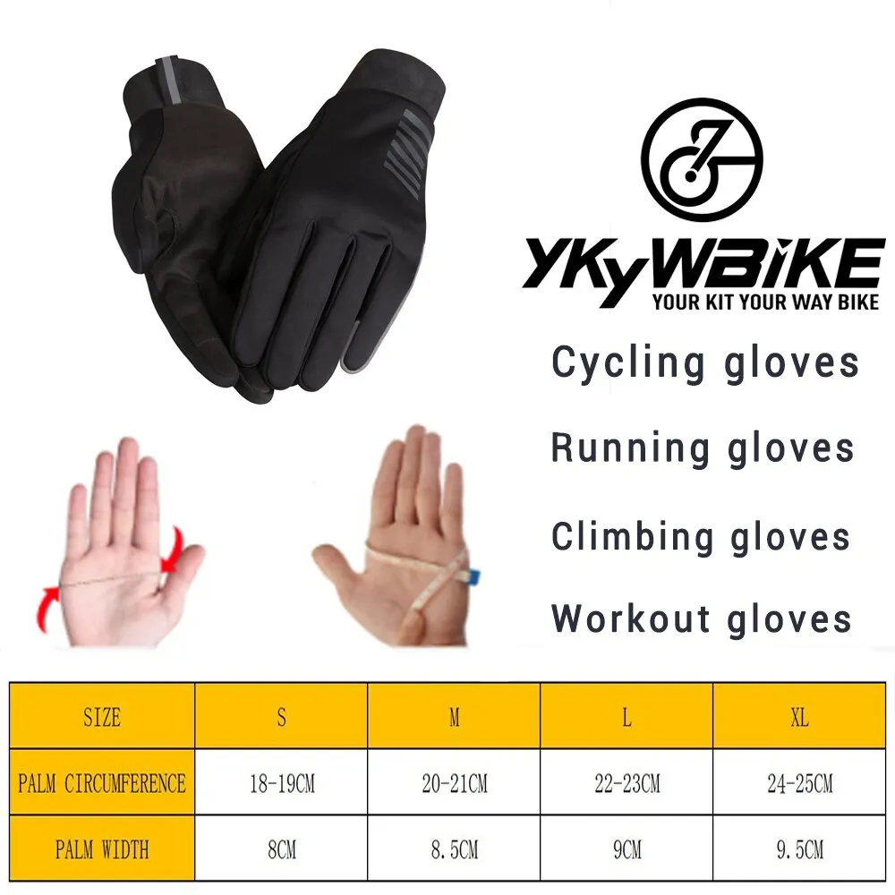 Cycling Gloves Winter Full Finger Waterproof Skiing Outdoor Sport Bicycle Gloves For Bike Scooter Motorcycle In The Cold