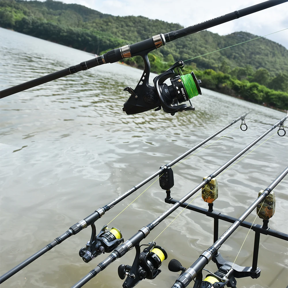 BIUTIFU 2Tips Carp Fishing Rod 3.5lb 7Sections 4.2/3.6/3.0m 30t Carbon Fiber Travel Throwing 60-150m Shore Casting Spinning Pole