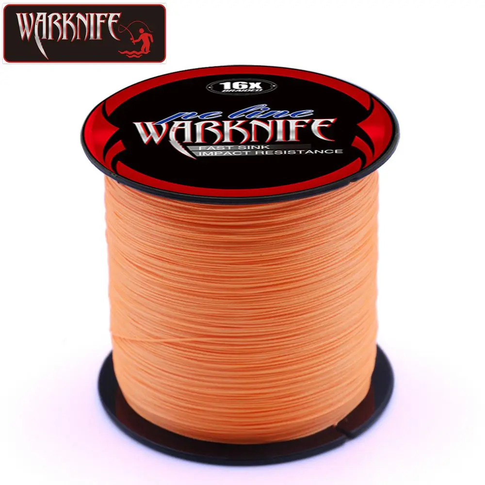 Warknife 16 Strands 250M 350M Hollow Core PE Braid Extreme Japan Braided Fishing Line 20LBs-500LBs Fishing Assist Line Fish Line