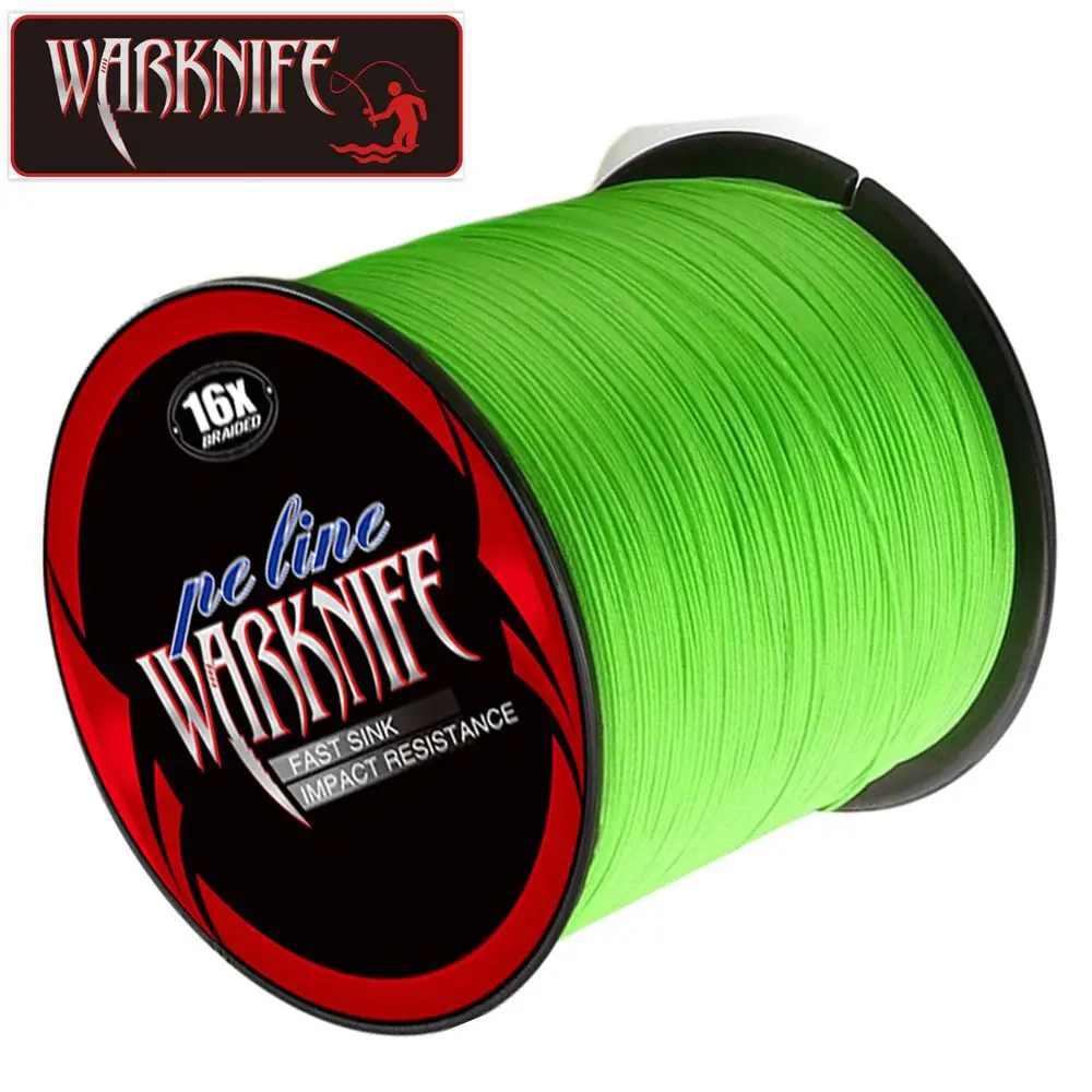 Warknife 16 Strands 250M 350M Hollow Core PE Braid Extreme Japan Braided Fishing Line 20LBs-500LBs Fishing Assist Line Fish Line