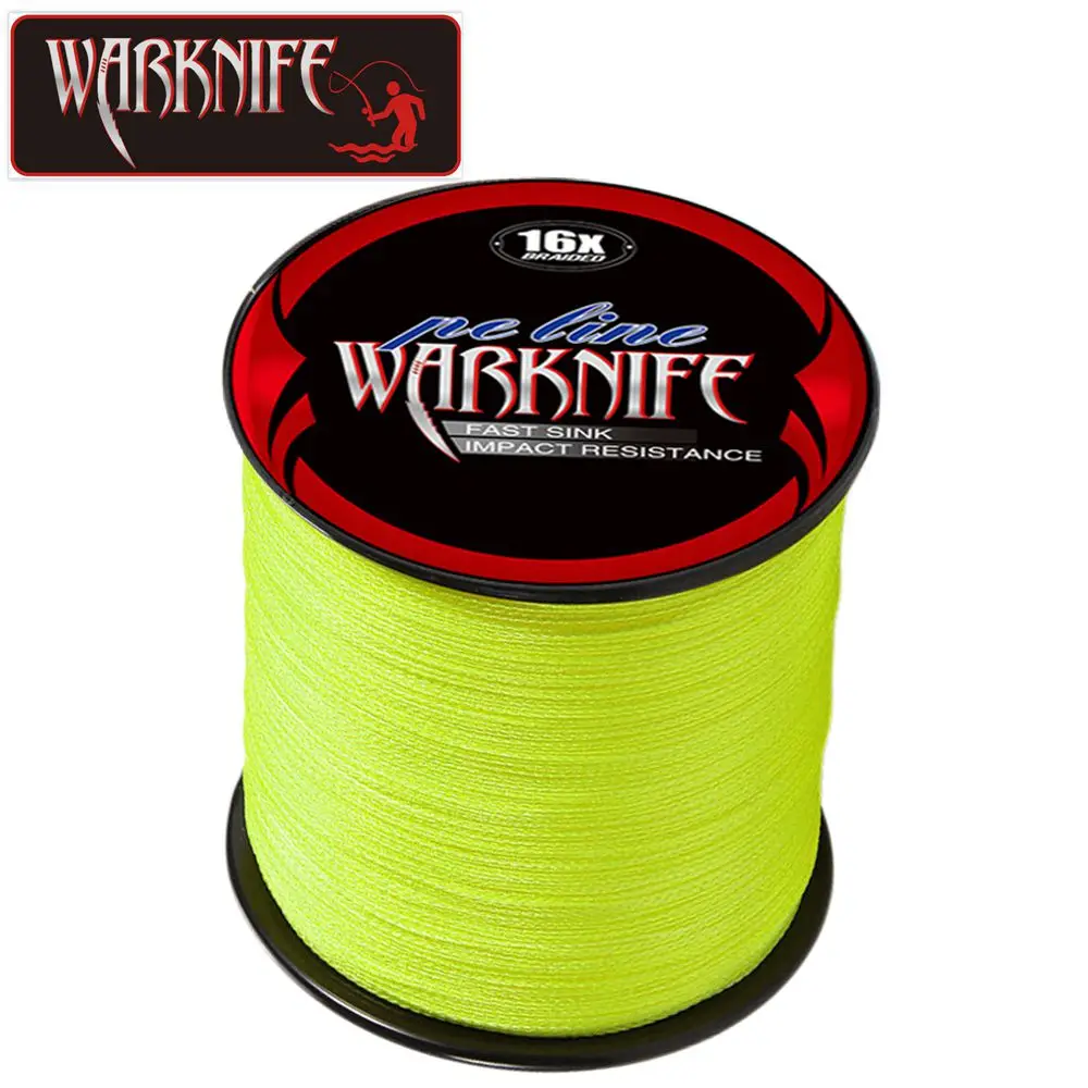Warknife 16 Strands 250M 350M Hollow Core PE Braid Extreme Japan Braided Fishing Line 20LBs-500LBs Fishing Assist Line Fish Line