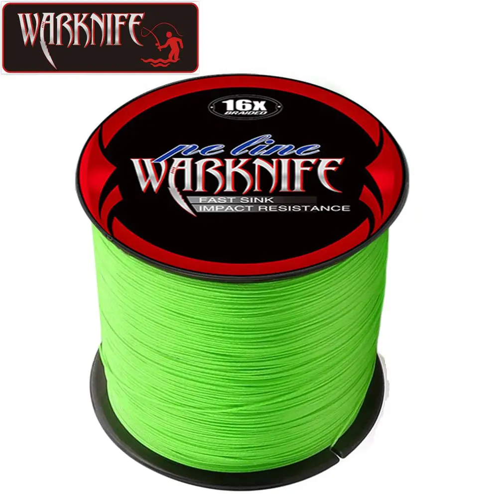 Warknife 16 Strands 250M 350M Hollow Core PE Braid Extreme Japan Braided Fishing Line 20LBs-500LBs Fishing Assist Line Fish Line