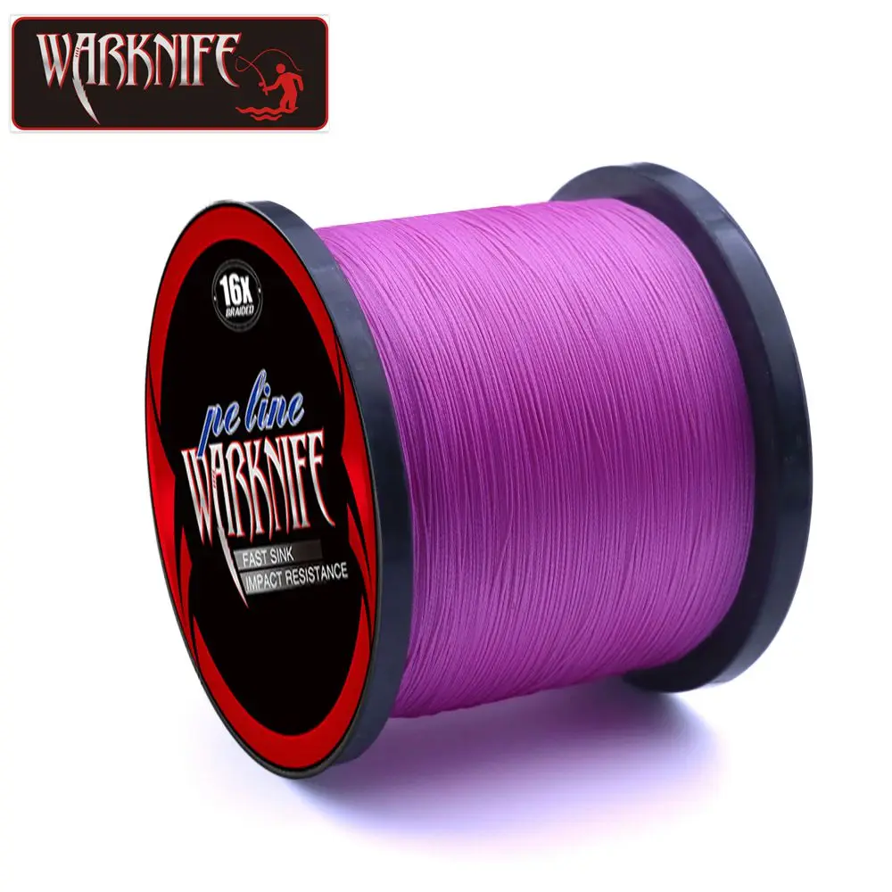 Warknife 16 Strands 250M 350M Hollow Core PE Braid Extreme Japan Braided Fishing Line 20LBs-500LBs Fishing Assist Line Fish Line