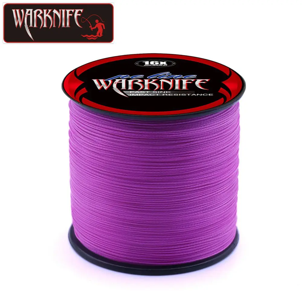 Warknife 16 Strands 250M 350M Hollow Core PE Braid Extreme Japan Braided Fishing Line 20LBs-500LBs Fishing Assist Line Fish Line
