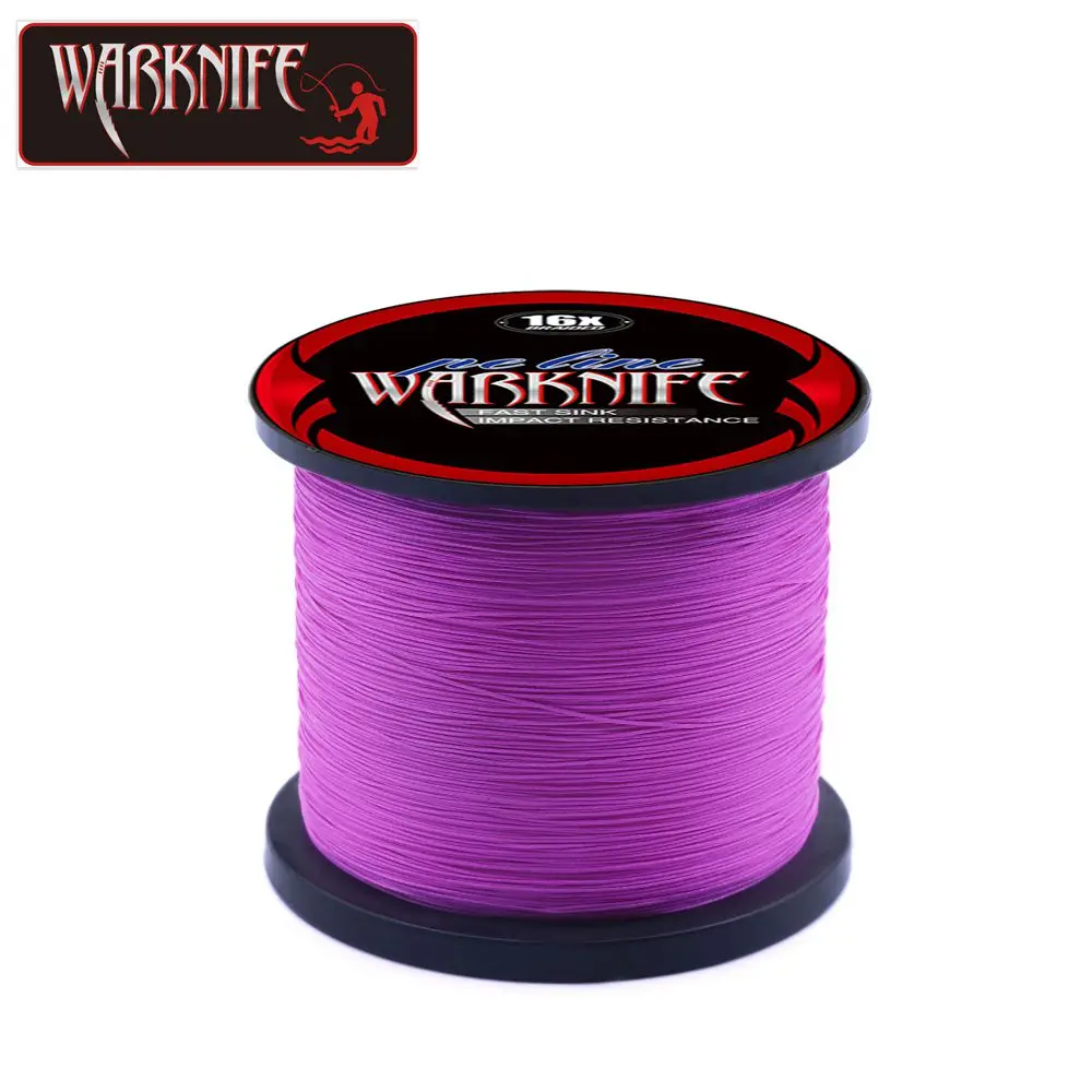 Warknife 16 Strands 250M 350M Hollow Core PE Braid Extreme Japan Braided Fishing Line 20LBs-500LBs Fishing Assist Line Fish Line
