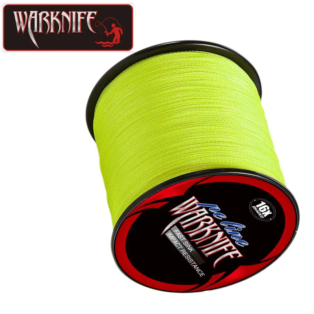 Warknife 16 Strands 250M 350M Hollow Core PE Braid Extreme Japan Braided Fishing Line 20LBs-500LBs Fishing Assist Line Fish Line