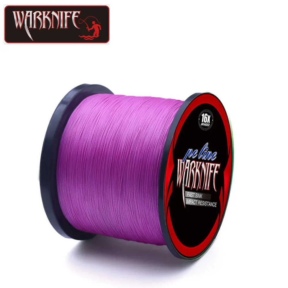 Warknife 16 Strands 250M 350M Hollow Core PE Braid Extreme Japan Braided Fishing Line 20LBs-500LBs Fishing Assist Line Fish Line