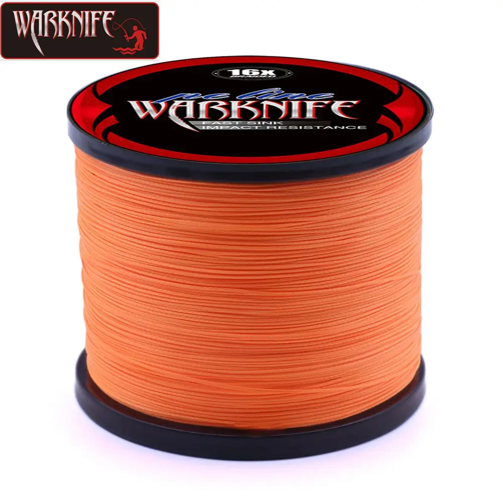 Warknife 16 Strands 250M 350M Hollow Core PE Braid Extreme Japan Braided Fishing Line 20LBs-500LBs Fishing Assist Line Fish Line