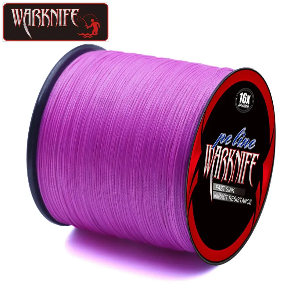 Warknife 16 Strands 250M 350M Hollow Core PE Braid Extreme Japan Braided Fishing Line 20LBs-500LBs Fishing Assist Line Fish Line