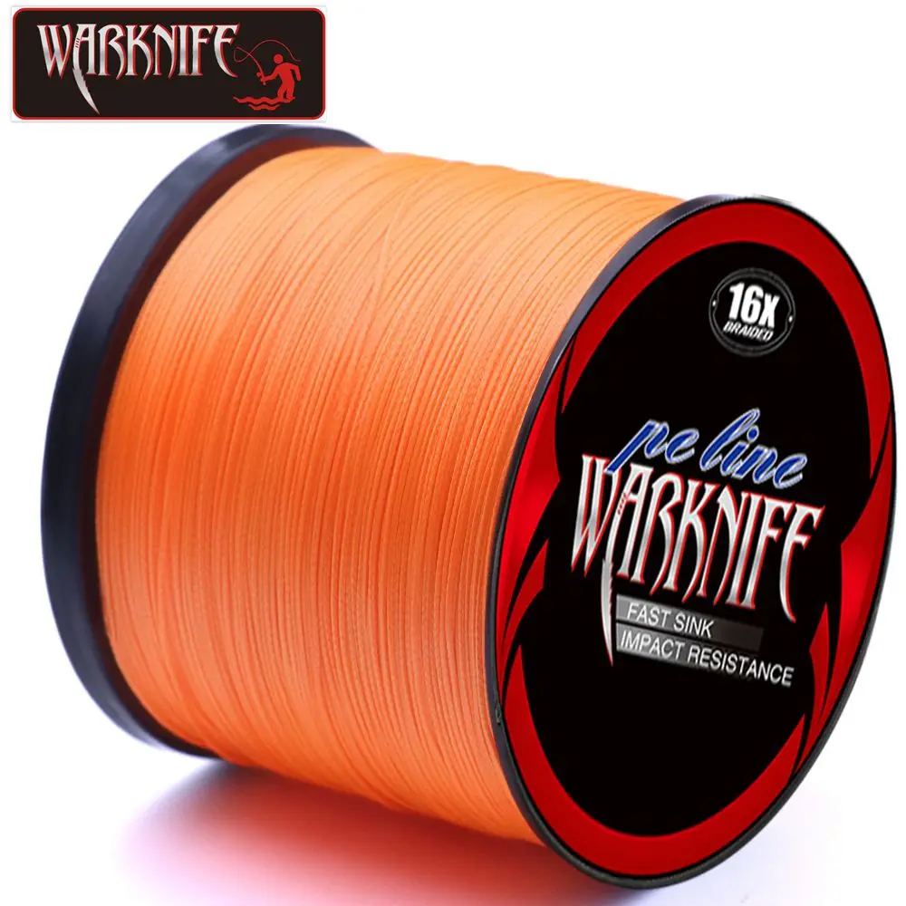 Warknife 16 Strands 250M 350M Hollow Core PE Braid Extreme Japan Braided Fishing Line 20LBs-500LBs Fishing Assist Line Fish Line