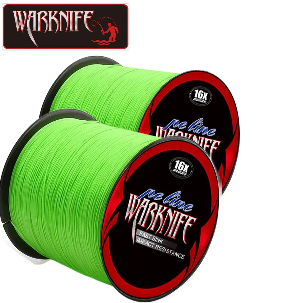 Warknife 16 Strands 250M 350M Hollow Core PE Braid Extreme Japan Braided Fishing Line 20LBs-500LBs Fishing Assist Line Fish Line