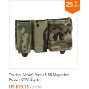 VULPO Tactical Rifle Triple Magazine Pouch Modular Molle Triple Mag Pouch Carrier For MP5 MP7 KRISS Hunting Airsoft