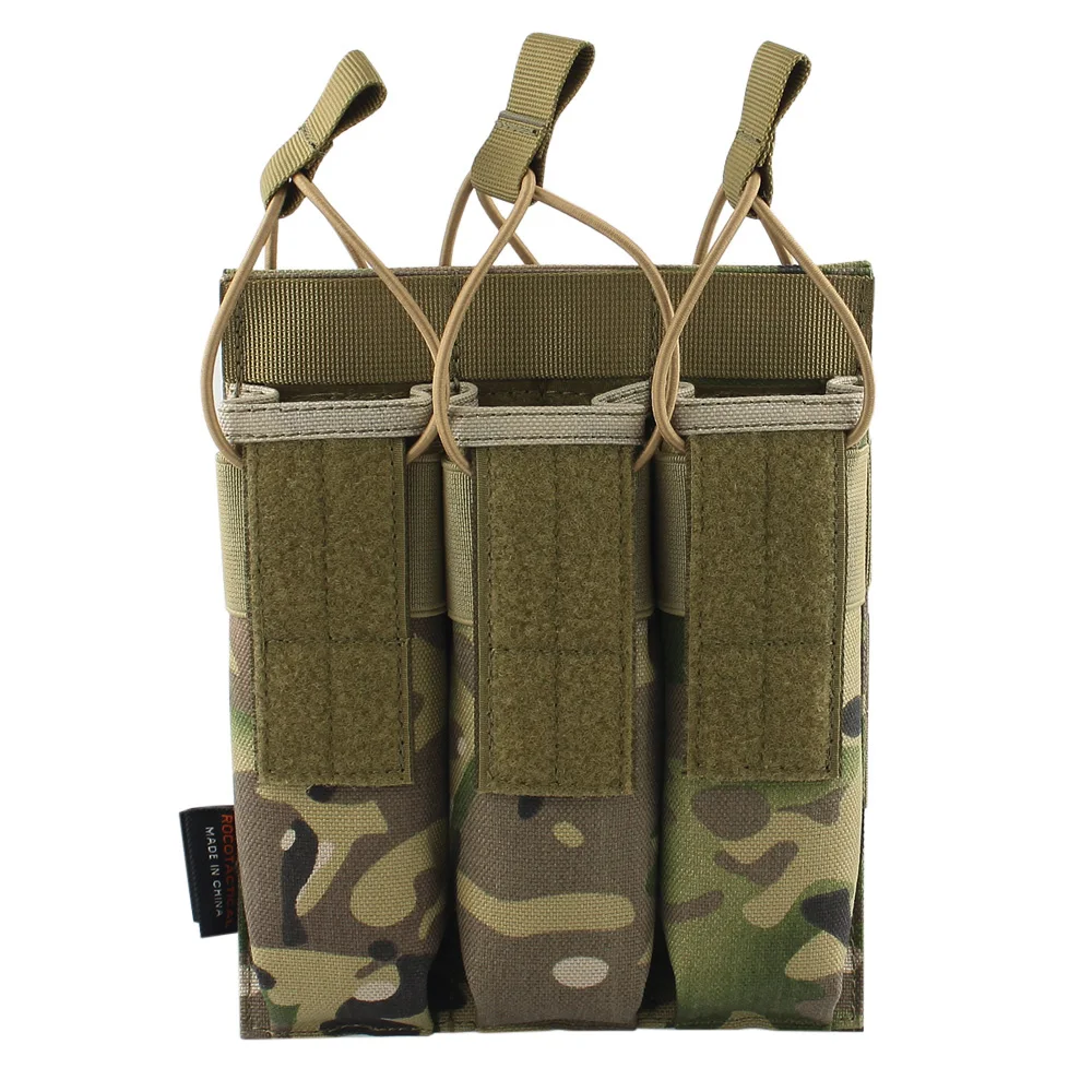 VULPO Tactical Rifle Triple Magazine Pouch Modular Molle Triple Mag Pouch Carrier For MP5 MP7 KRISS Hunting Airsoft