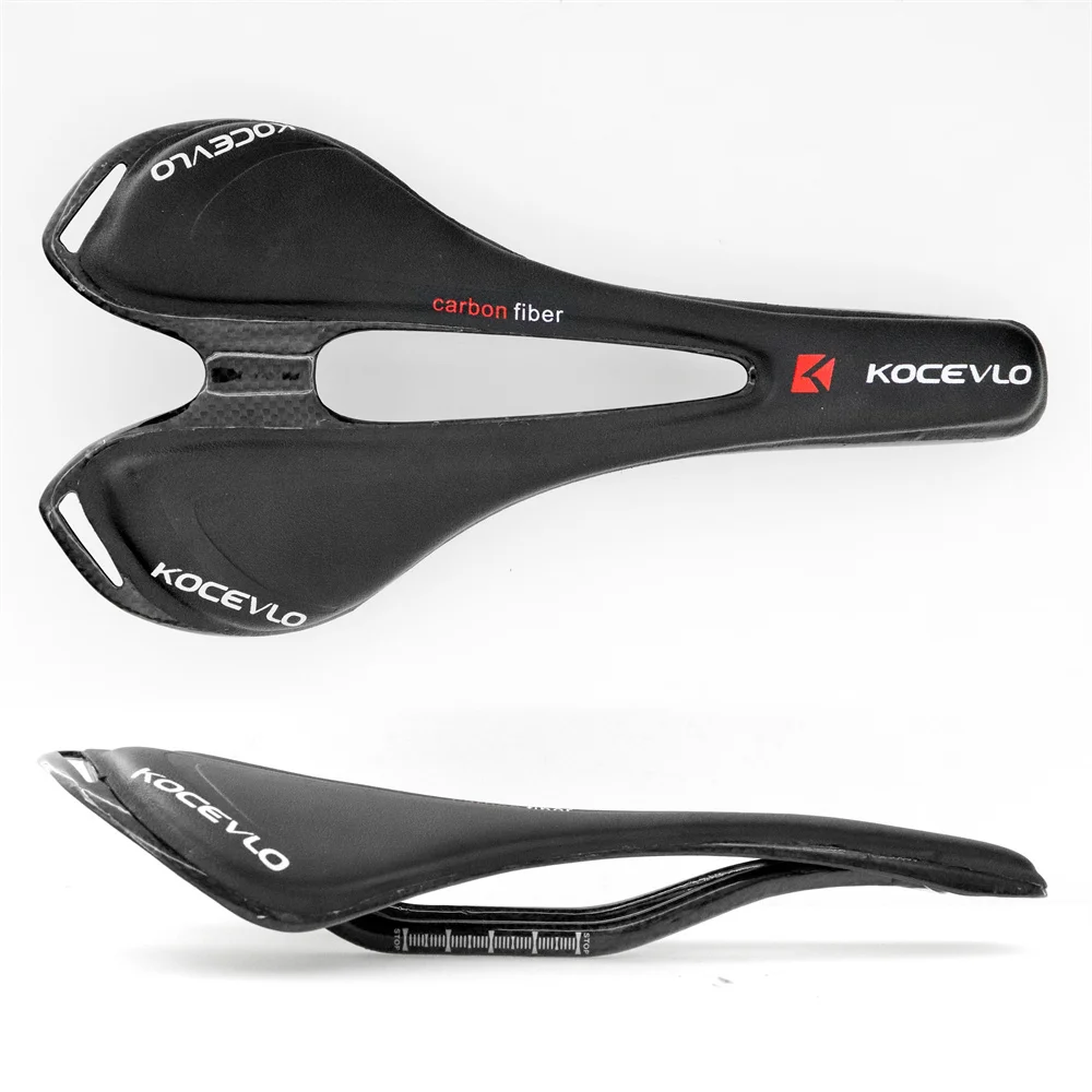 KOCEVLO Carbon Saddle T800 Carbonfiber+Leather Fiber Ultralight Road Bicycle MTB Bike Saddle Seat