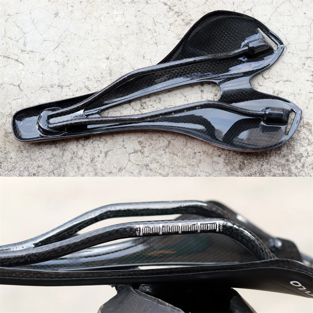 KOCEVLO Carbon Saddle T800 Carbonfiber+Leather Fiber Ultralight Road Bicycle MTB Bike Saddle Seat