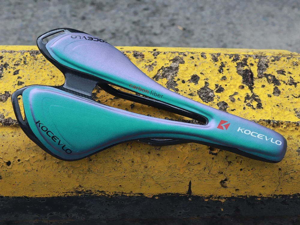 KOCEVLO Carbon Saddle T800 Carbonfiber+Leather Fiber Ultralight Road Bicycle MTB Bike Saddle Seat