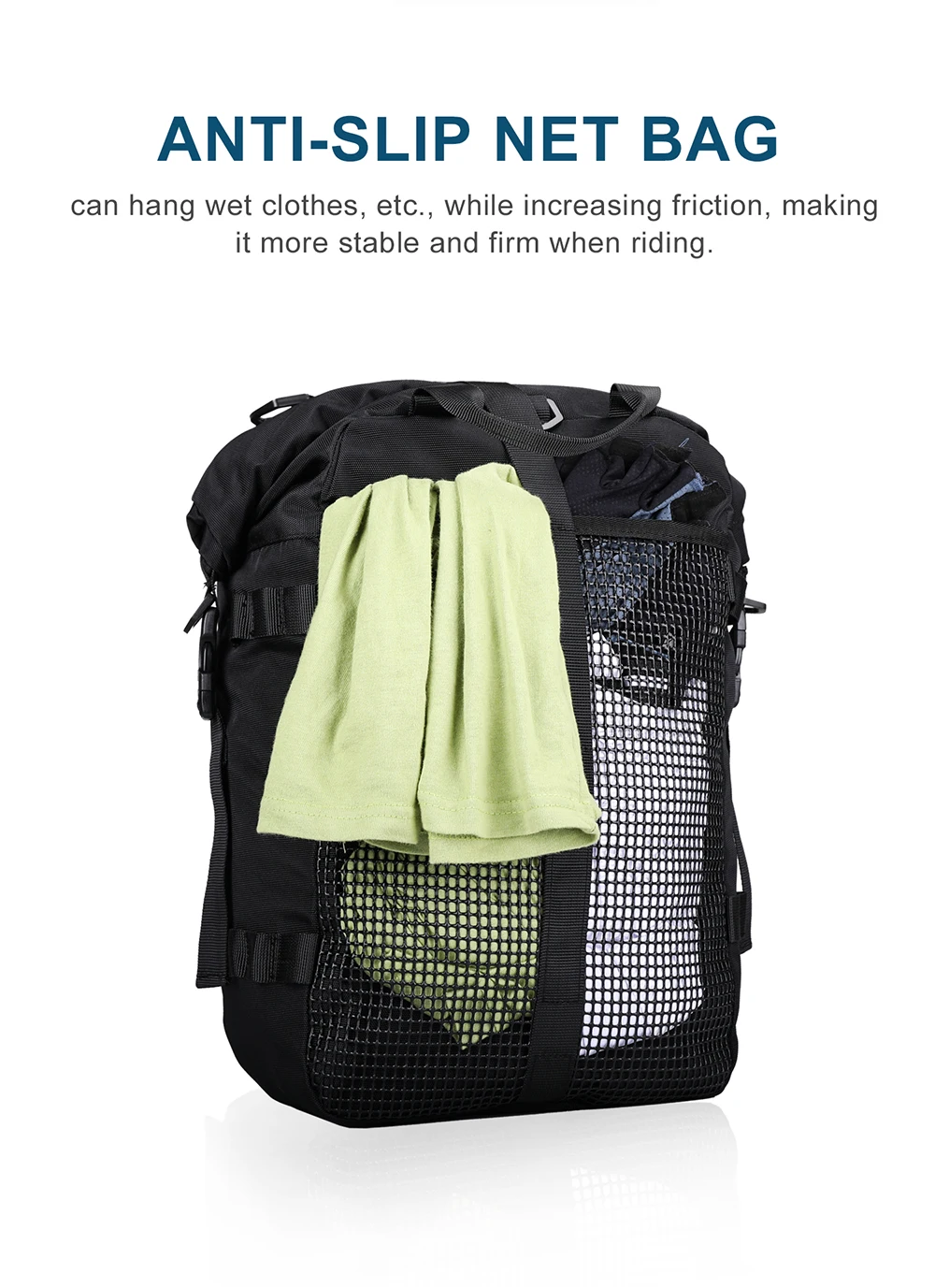 Rhinowalk Motorcycle Back Seat Bag 10L/20L/ 30L Waterproof Motor Side Tail Pannier Bag Luggage Backpack with Rainproof Inner Bag