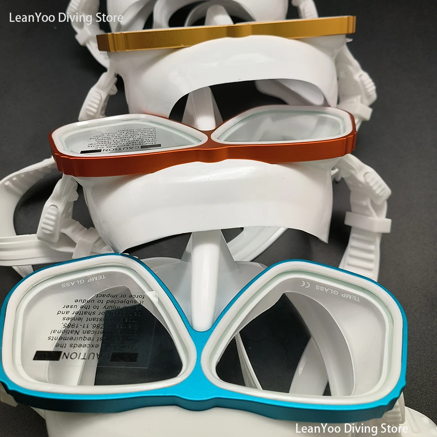 Superior Aluminium Freediving Goggles Similar Apollo Alloy Low Volume Diving Glasses Comfortable Scuba Mask with Black Box