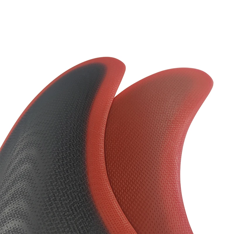 UPSURF FUTURE Keel Fins Fiberglass MR Twin Fins Surf Quilhas Single Tabs Surfboard Fins Clear Red/Black Surf Side Fins Twin Keel