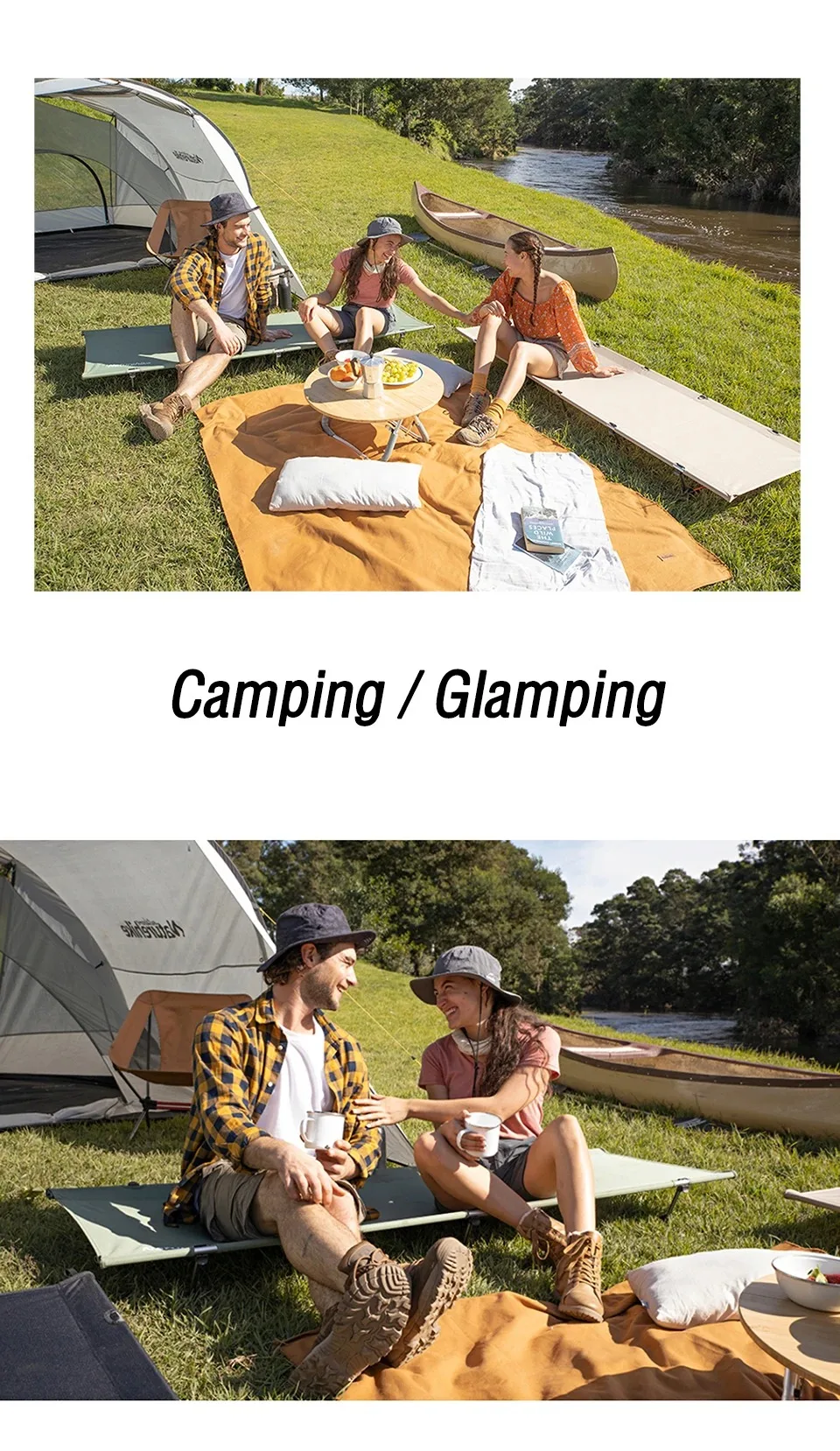 Naturehike Xjc05 Camping Bed 1 Person Easy Build Folding Bed Portable 150Kg Load Fold Up Bed Outdoor Light Travel Sleeping Cot