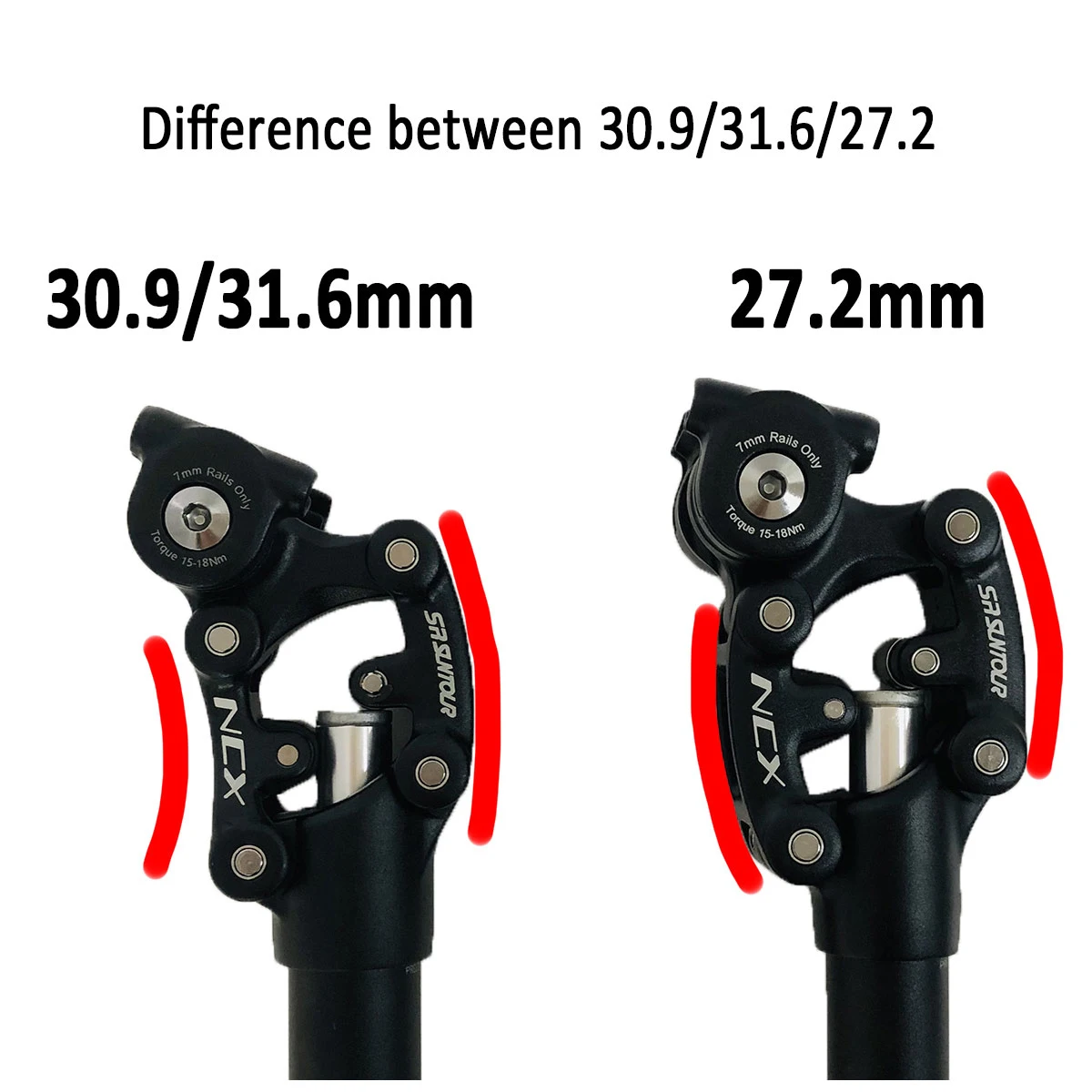 SR Suntour NCX MTB Suspension Seatpost Mountain Bike Dropper 27.2 30.9 31.6mm*350mm Bicycle Shock Absorber Seat Tube