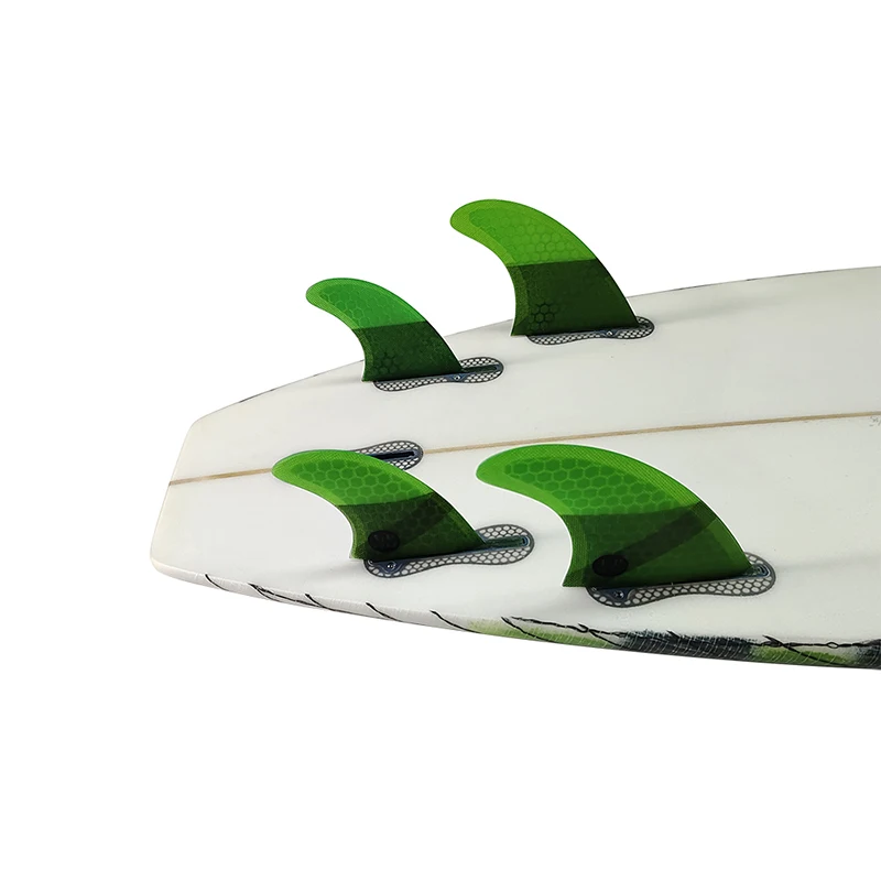 M+GL/UK2.1 Surf Quad Fins UPSURF FCS 2 Fins Honeycomb Fiberglass Top Performance Core Surfboard Fins Quad Set Quilha Surf 4 Fins