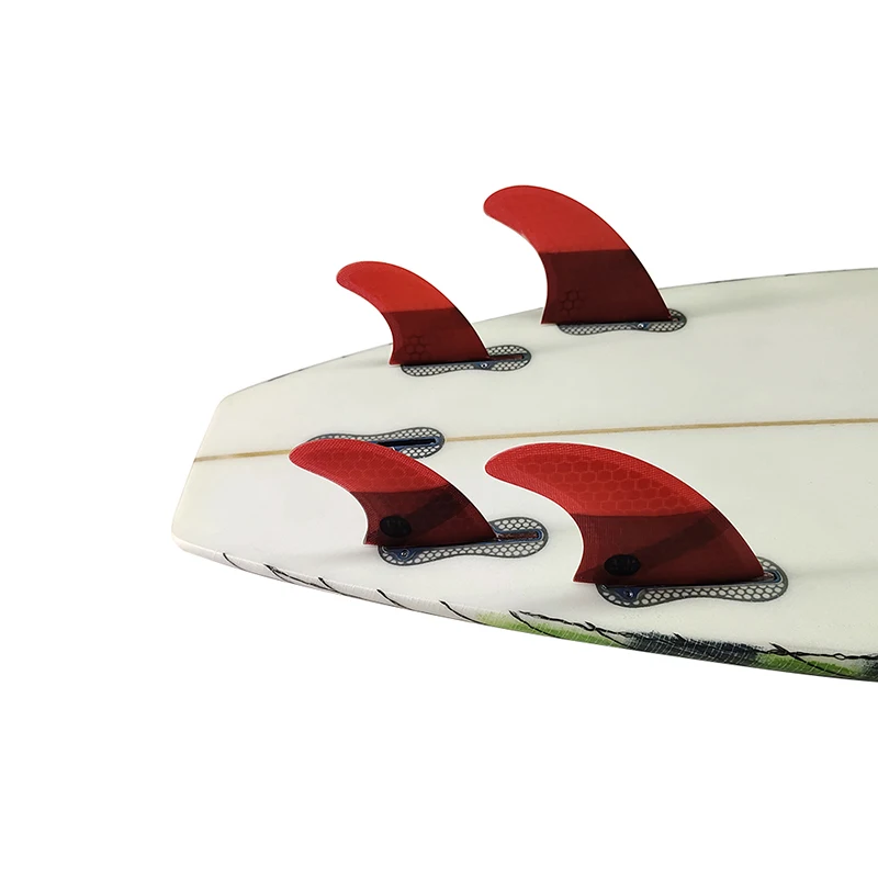 M+GL/UK2.1 Surf Quad Fins UPSURF FCS 2 Fins Honeycomb Fiberglass Top Performance Core Surfboard Fins Quad Set Quilha Surf 4 Fins