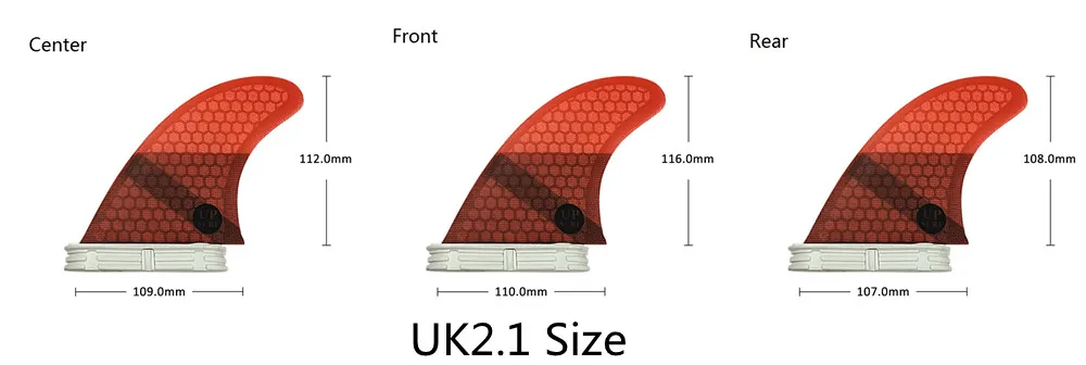 M+GL/UK2.1 Surf Quad Fins UPSURF FCS 2 Fins Honeycomb Fiberglass Top Performance Core Surfboard Fins Quad Set Quilha Surf 4 Fins