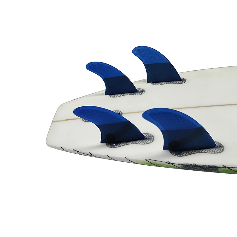 M+GL/UK2.1 Surf Quad Fins UPSURF FCS 2 Fins Honeycomb Fiberglass Top Performance Core Surfboard Fins Quad Set Quilha Surf 4 Fins