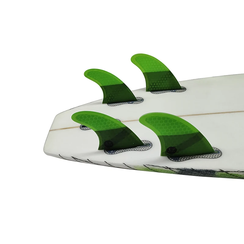M+GL/UK2.1 Surf Quad Fins UPSURF FCS 2 Fins Honeycomb Fiberglass Top Performance Core Surfboard Fins Quad Set Quilha Surf 4 Fins