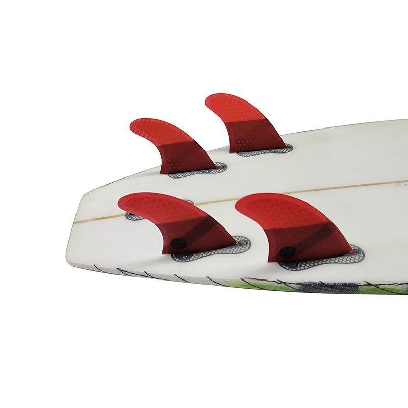 M+GL/UK2.1 Surf Quad Fins UPSURF FCS 2 Fins Honeycomb Fiberglass Top Performance Core Surfboard Fins Quad Set Quilha Surf 4 Fins