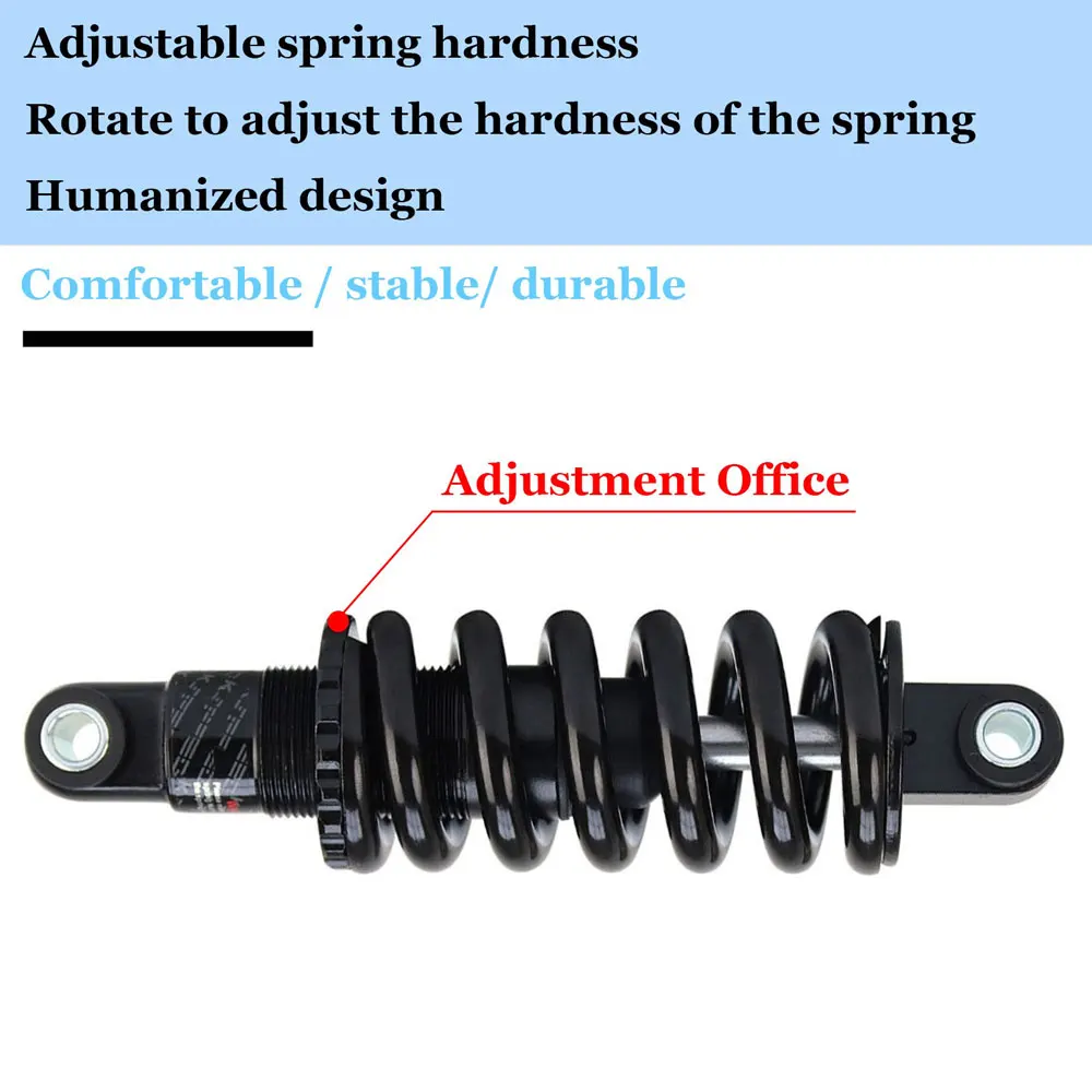 AttLvTu-Bike Rear Shock Absorber, Spring, MTB, 125mm, 150mm, 165mm, GS-121A, 100 to 2000 lbs, Suspension Damper