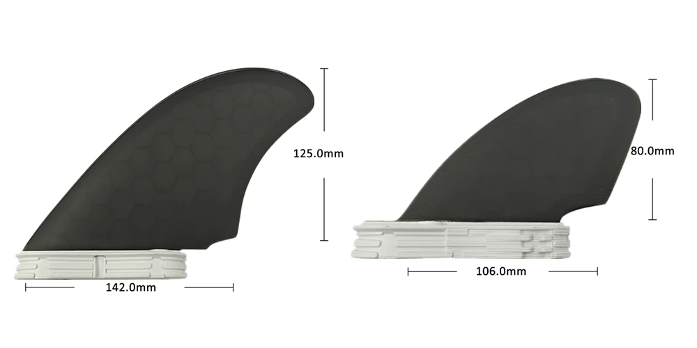 RM 2 or 4 Fins Set UPSURF FCS 2 FIN Big Honeycomb Fiber Surfboard Fin Twin Rear Fins+Twin Side Fins Quilhas Quad Fins Surfing