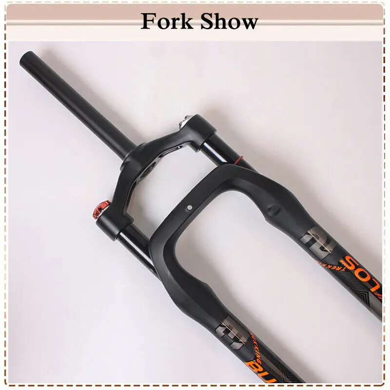 BUCKLOS Fat Bike Fork 26inch 4.0'' Tire Mountain Bike Air Suspension Fork 9*135mm Quick Release Snow Bike Fork Bicycle Parts