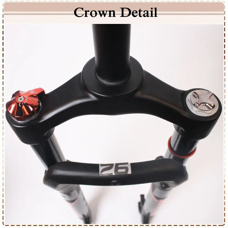 BUCKLOS Fat Bike Fork 26inch 4.0'' Tire Mountain Bike Air Suspension Fork 9*135mm Quick Release Snow Bike Fork Bicycle Parts