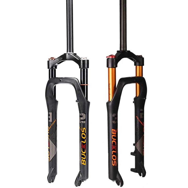 BUCKLOS Fat Bike Fork 26inch 4.0'' Tire Mountain Bike Air Suspension Fork 9*135mm Quick Release Snow Bike Fork Bicycle Parts