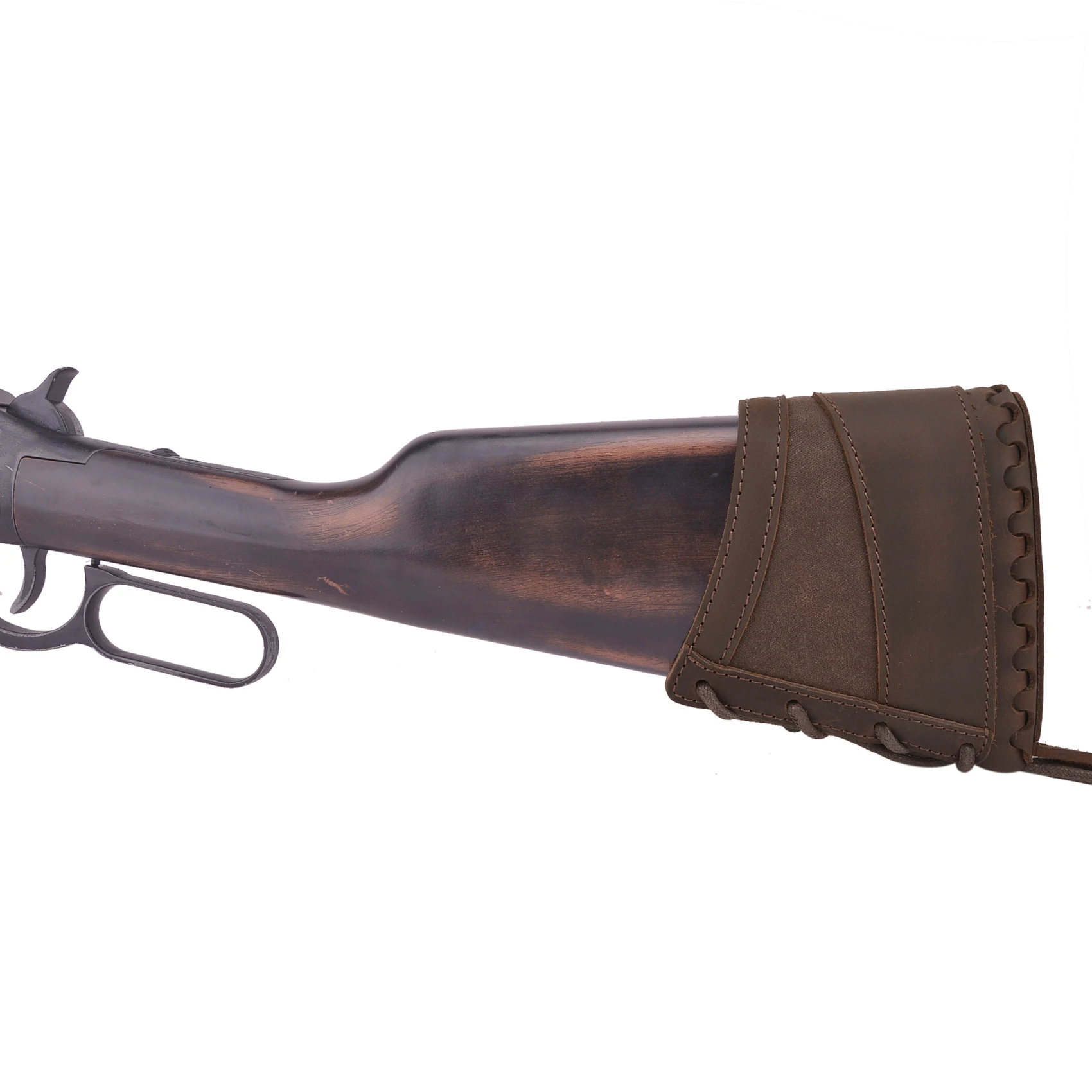 Wayne' Dog Canvas Leather Hunting Gun Recoil Pad for Rifle and Shotgun Buttstock Butt Pad Cover
