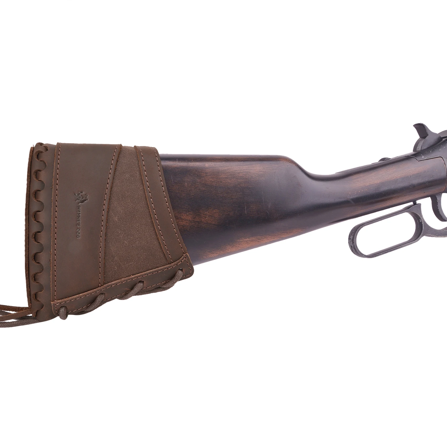 Wayne' Dog Canvas Leather Hunting Gun Recoil Pad for Rifle and Shotgun Buttstock Butt Pad Cover
